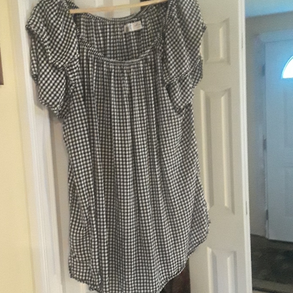 Terra & sky 3x short sleeve checkered shirt